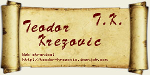 Teodor Krezović vizit kartica